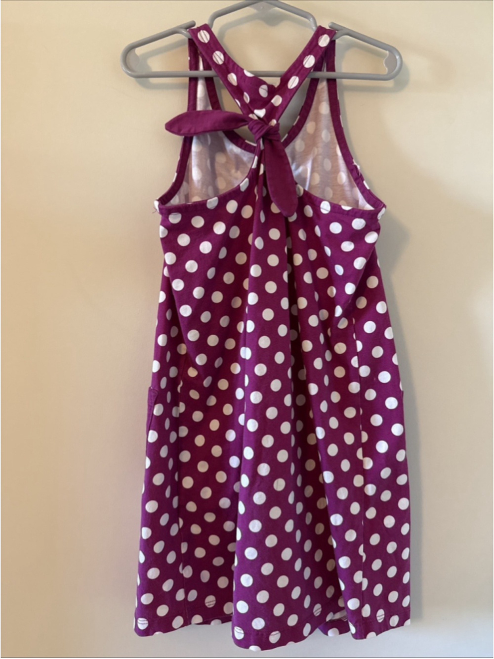 Hanna Andersson Girls Polka For Cotton Dress Racerback Size 6 - Picture 2 of 3
